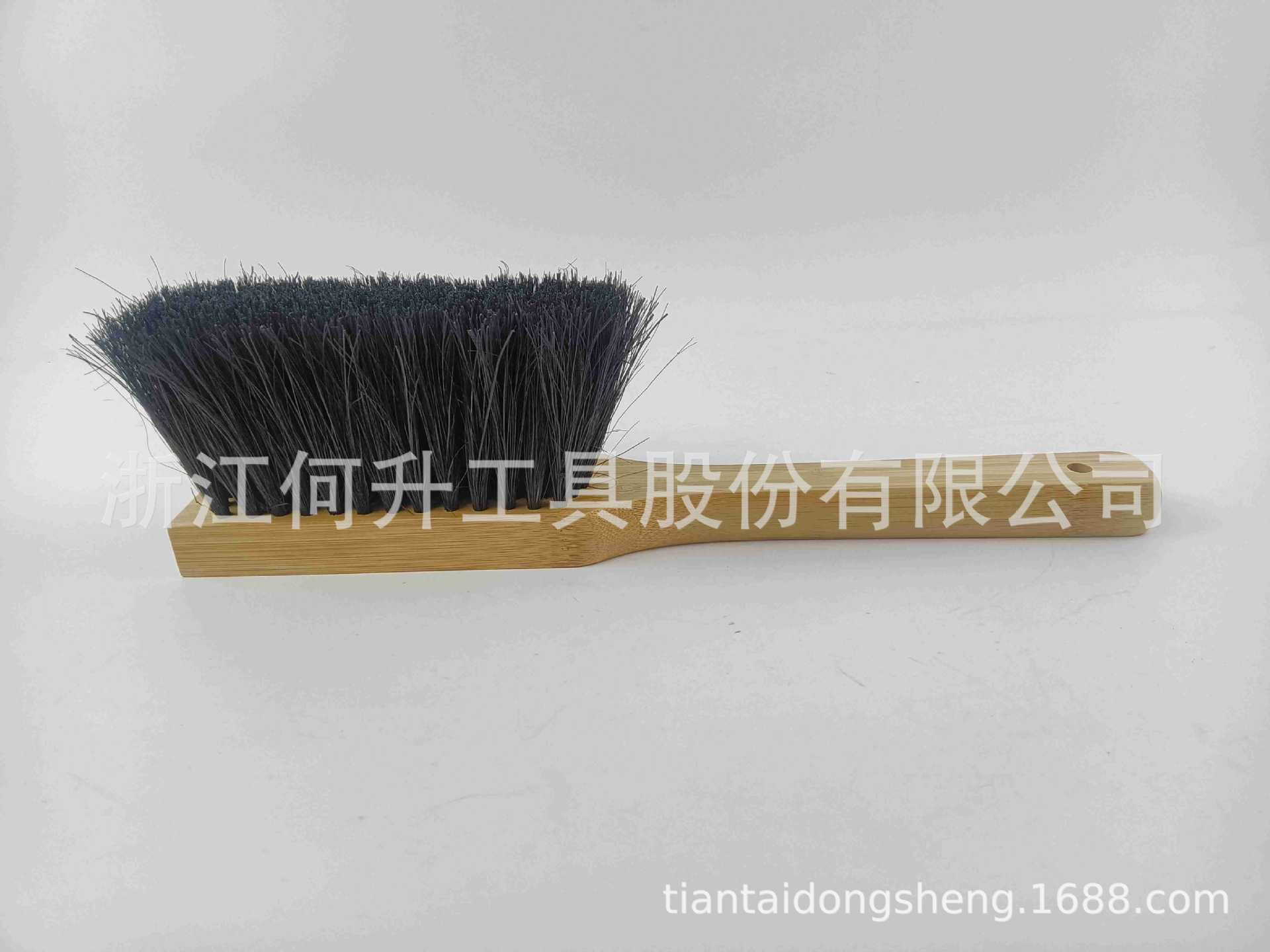 厂家生产竹子黑椰棕壁炉工具刷,碳灰火炉毛刷植物棕毛刷扫灰刷