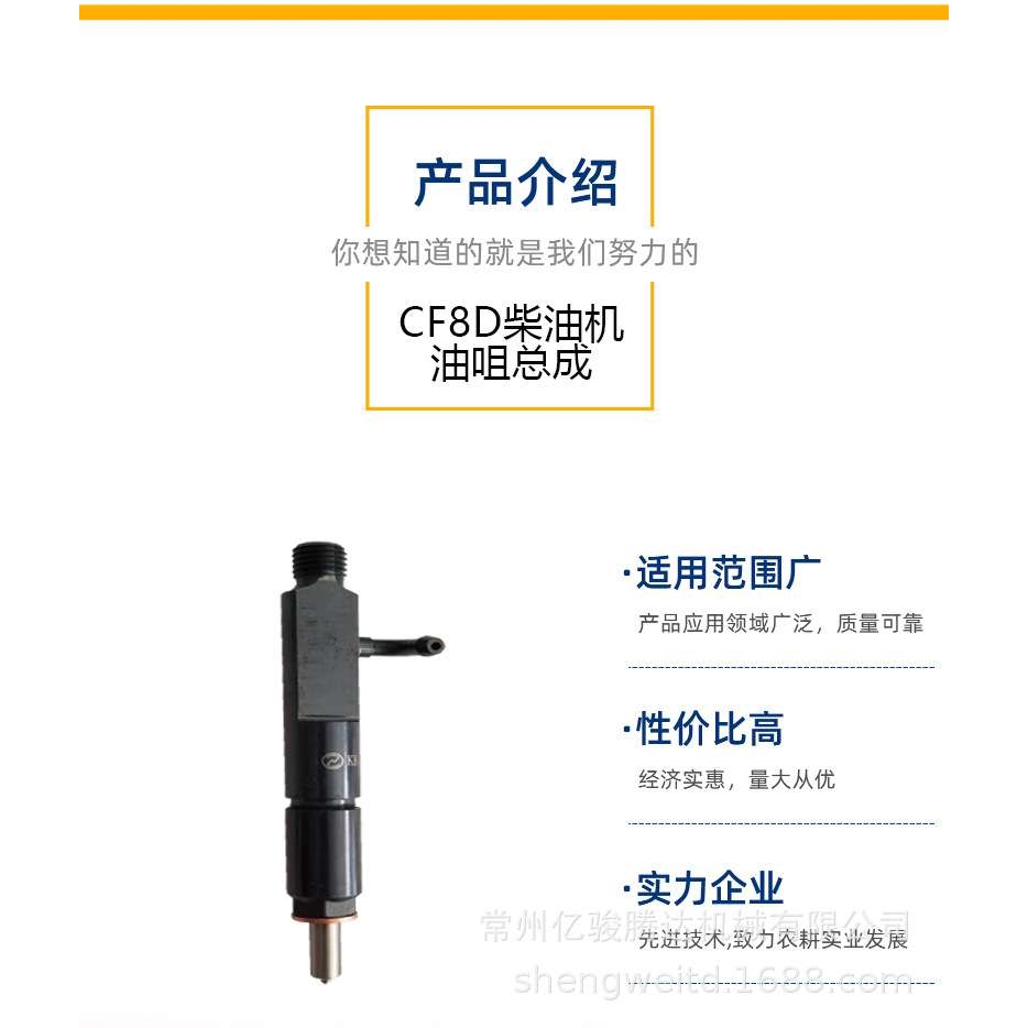 常州常发柴油机喷油嘴总成 CF8D油咀总成喷油器柴油机配件跨境