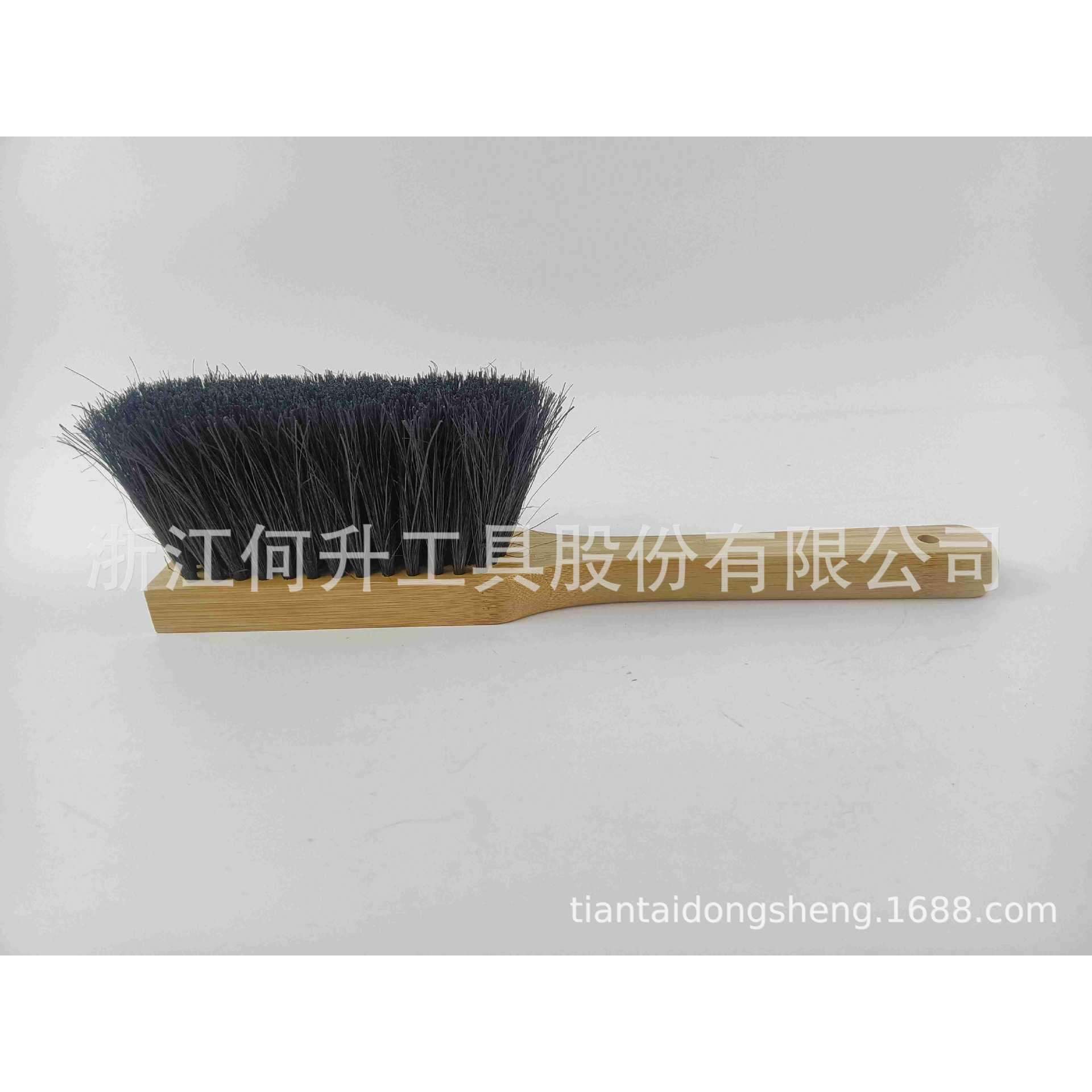 厂家生产竹子黑椰棕壁炉工具刷,碳灰火炉毛刷植物棕毛刷扫灰刷