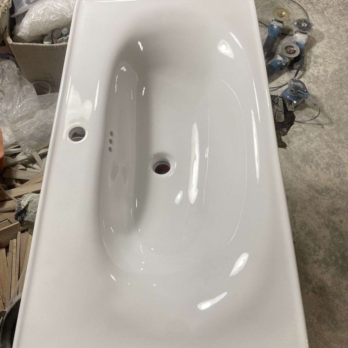 现代简约鸡蛋型一体陶瓷盆洗手家用洗脸盆浴室柜组合