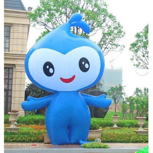 充气卡通气模 可爱小人偶行走卡通 气模厂家 可来图