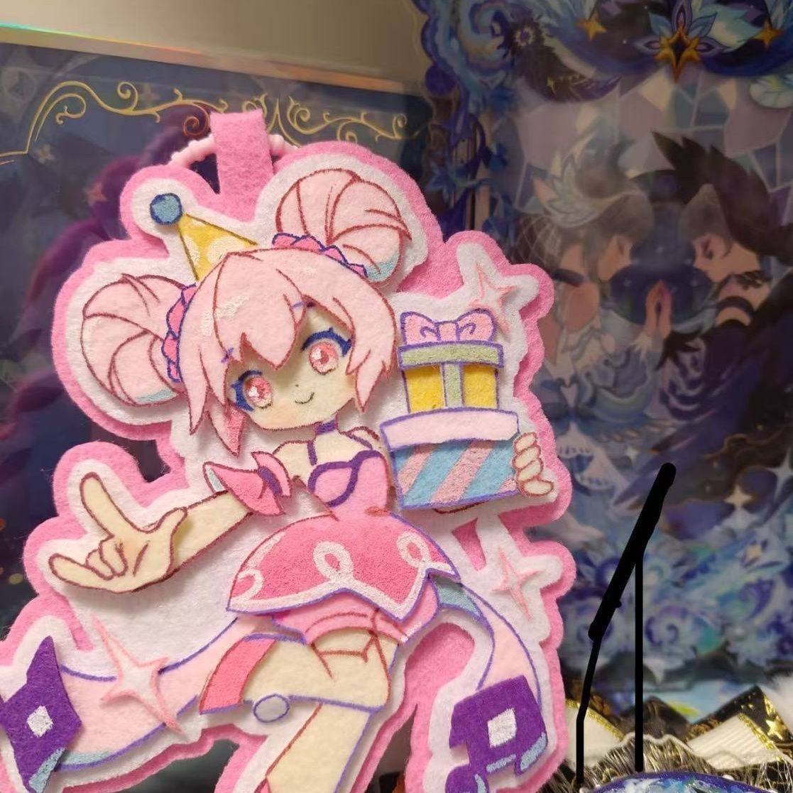 小红书同款王者荣耀缤纷独角兽小乔不织布挂件装饰钥匙扣包包挂件