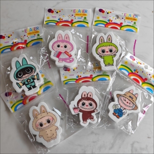 新款可爱拉布布橡皮擦小学生文具铅笔橡皮擦高颜值实惠儿童奖品