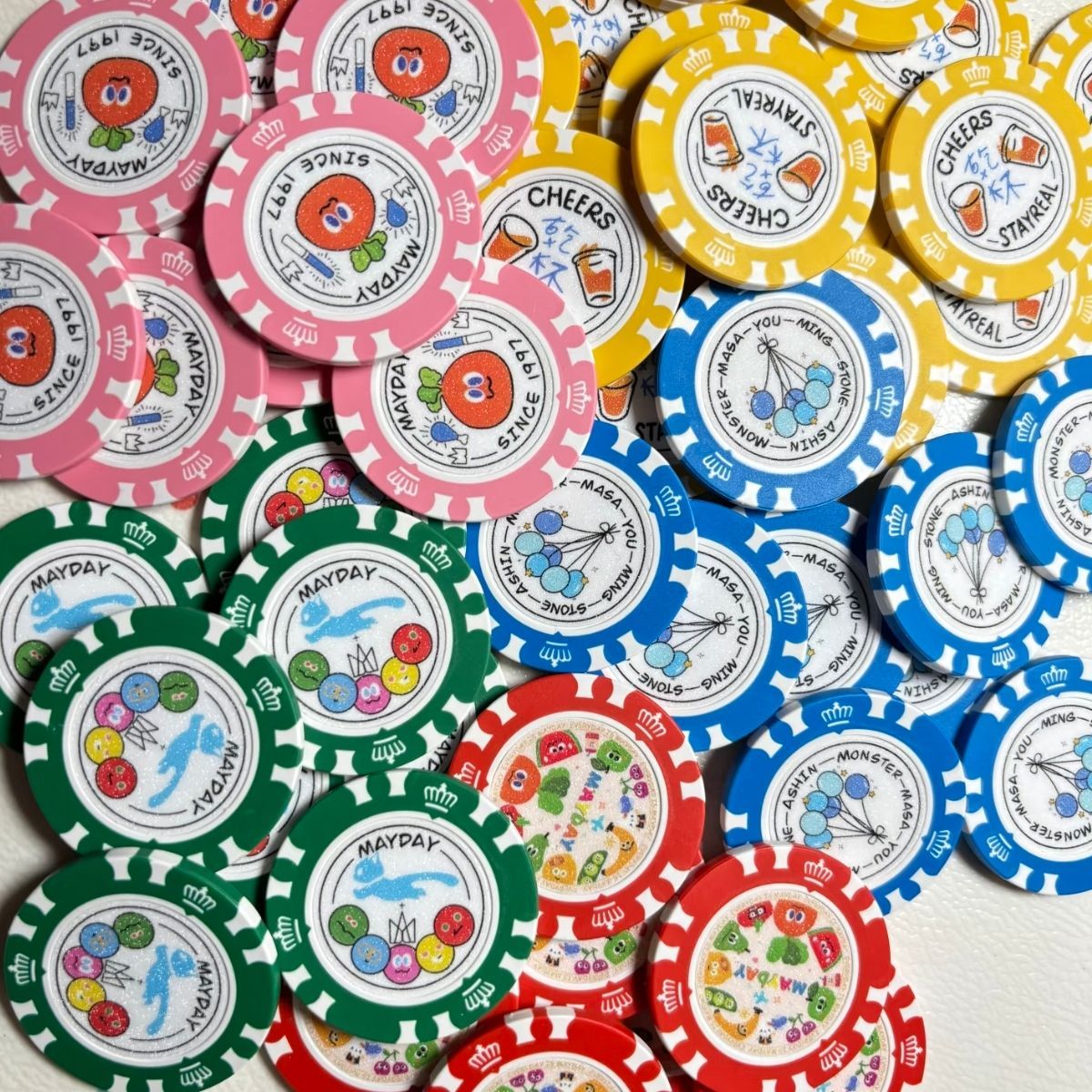 新款五月天演唱会自制高颜值可爱周边物料干杯五色筹码币收藏送礼