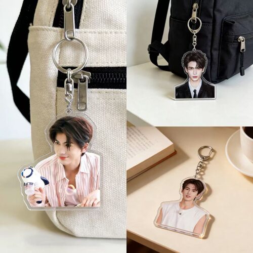 张凌赫高颜值周边亚克力钥匙扣包包挂件简约精致新款追星物料