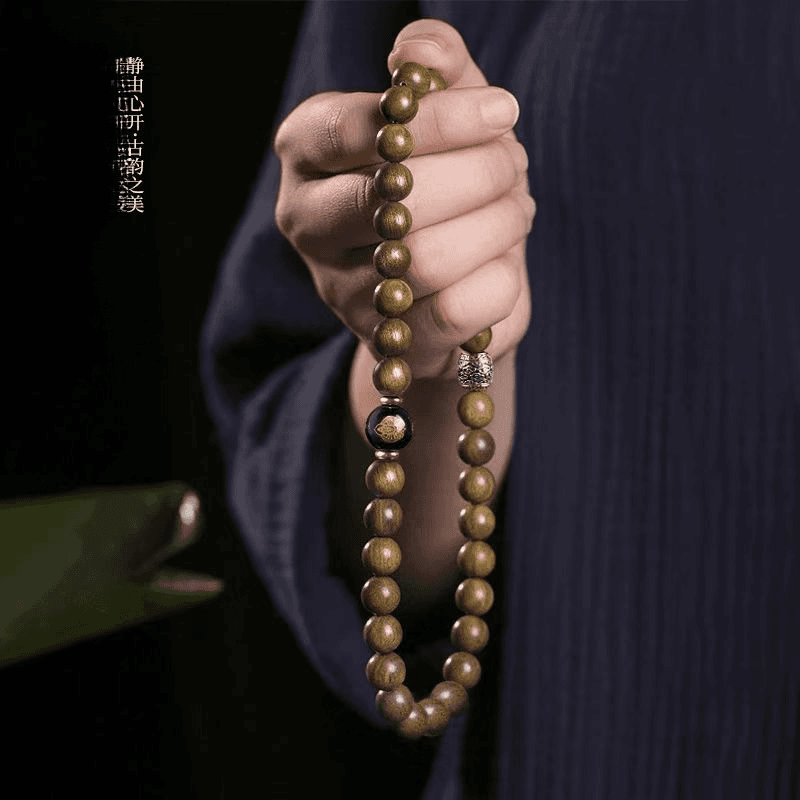 十二生肖金丝楠双圈手链男女通用