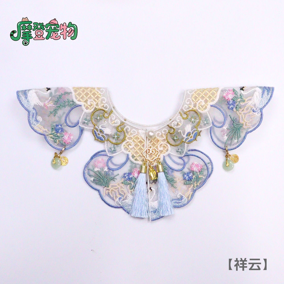 国风｜猫咪云肩宠物狗狗猫咪衣服新中式国风唐装口水巾围脖