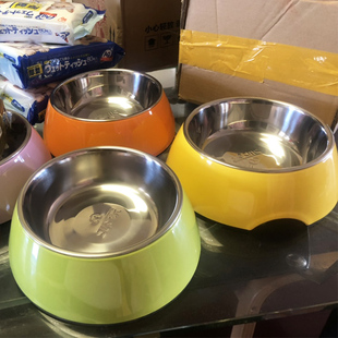 狗狗碗食盆大型犬大号休普狗狗喝水粮盆防打翻不锈钢饭盆宠物用品