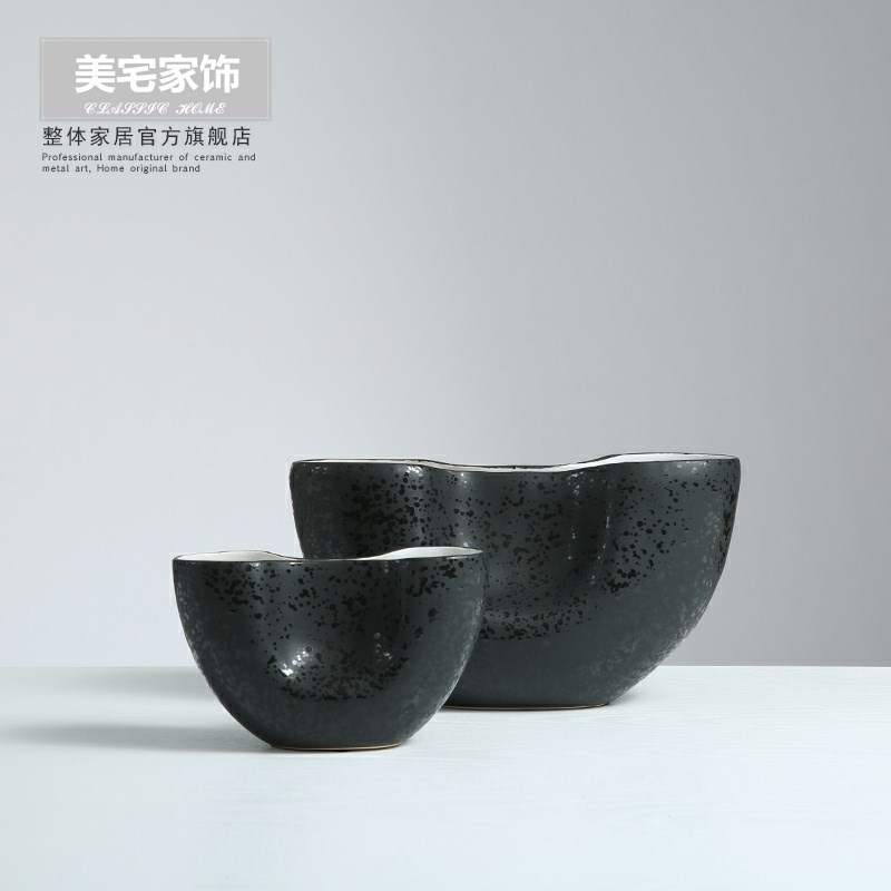 新中式客厅餐桌电视柜花瓶摆件 创意陶瓷插花干花花器 家居装饰品