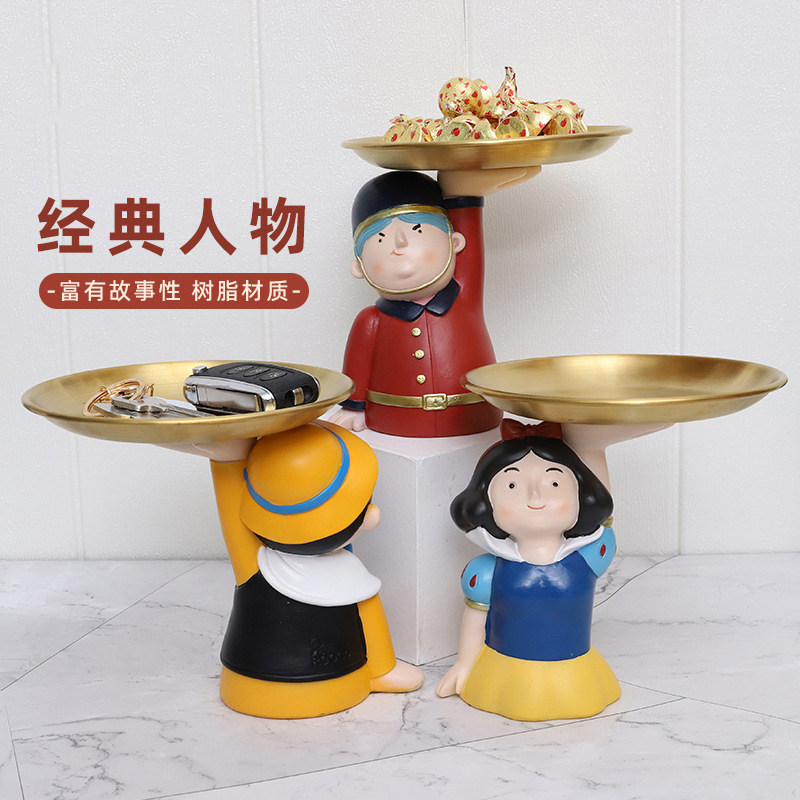 卡通玄关钥匙收纳摆件创意童话镇入户客厅茶几桌面家居装饰品物品