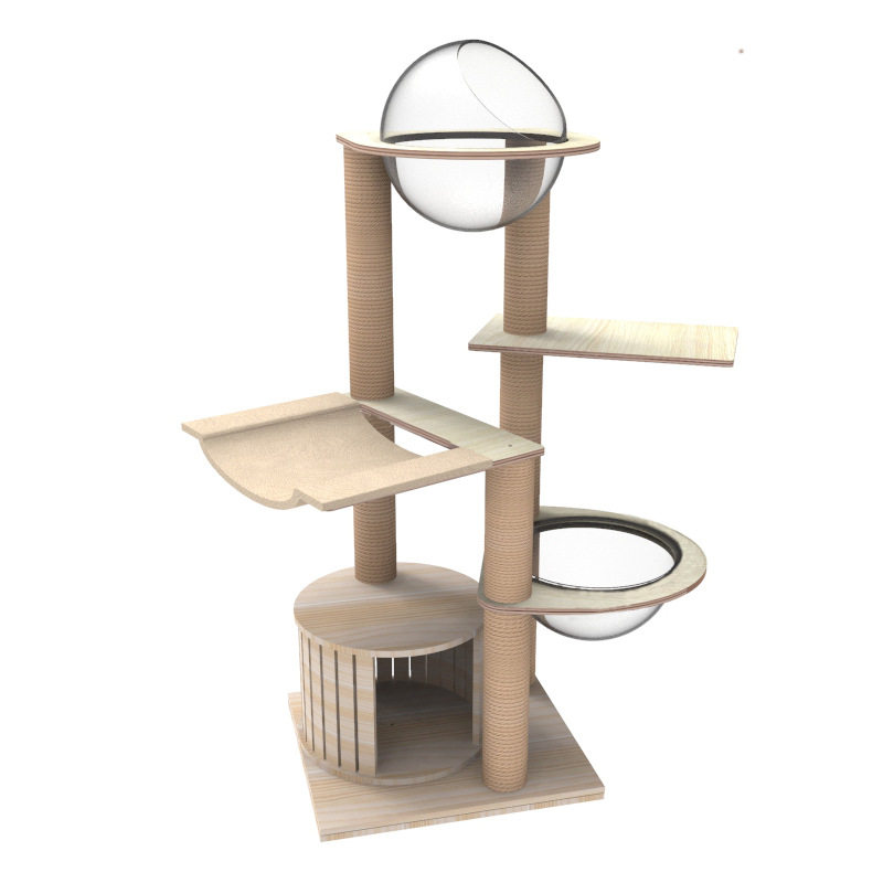 萌助猫架实木猫趴架大型猫爬架太空舱猫窝猫咪架子跳台一体猫别墅,宠物/宠物食品及用品,猫爬架,淘宝优惠券,粉丝福利购,淘宝优惠卷