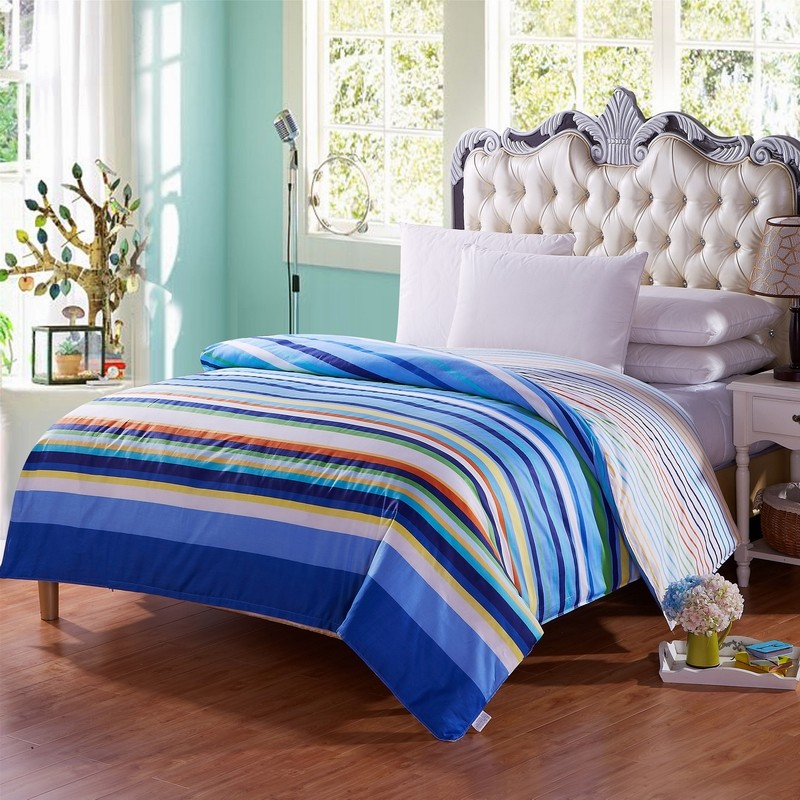 200*230cm150x200被子套1.6x2.1m 1米6条纹5格子被罩纯棉单件被套