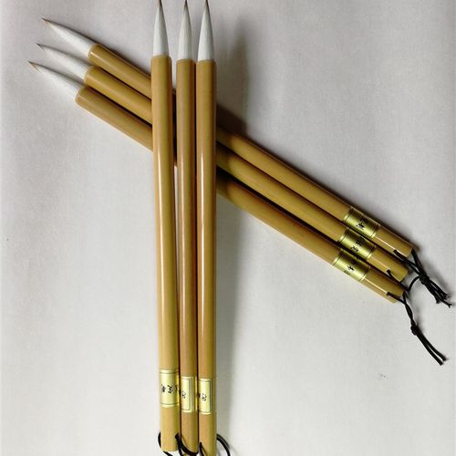 狼羊兼毫毛笔 行如书法 唐楷颜楷柳欧赵体 中楷毛笔定制 呈祥文房