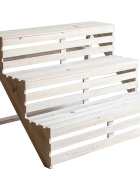 田园实木阶梯花架多层花台装饰陈列架家居阳台花园客厅多功能摆件