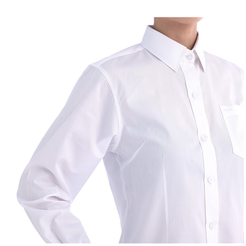 鲁之锦衣新款男女工作服长袖白色衬衫衬衫服装打底衫春秋服春裤