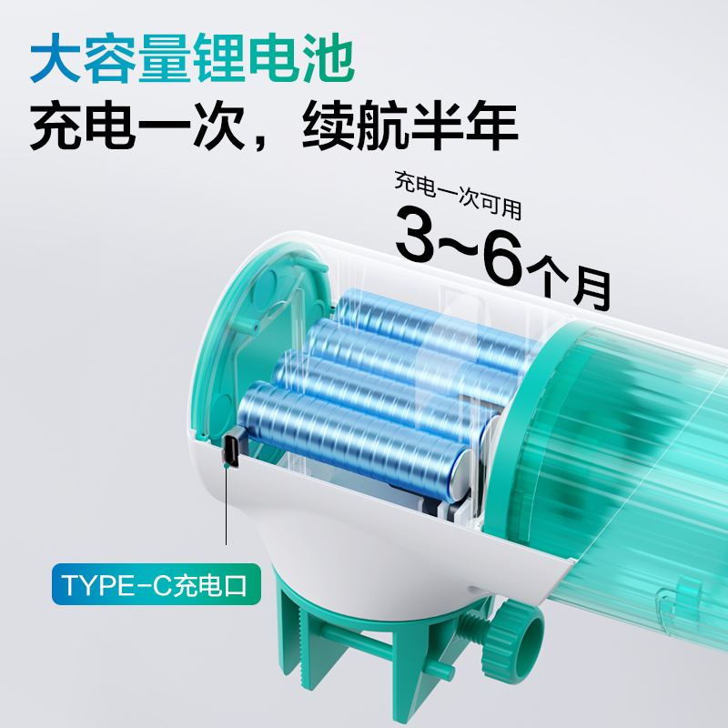 鱼呼吸鱼缸自动喂食器定时喂鱼神器小型乌龟金鱼固定投食器大容量