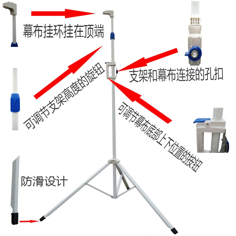 支架投影幕布移动手拉幕户外三角架幕布E型单支架不锈钢三脚架