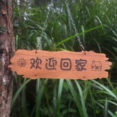 实木装 饰挂牌定制家用阳台花园庭院民宿吾家小院创意门牌串联木牌