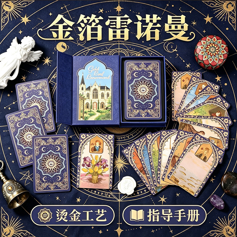 雷诺曼卡牌正版rana原创经典老式桌游戏烫金简单高颜值利诺曼40张