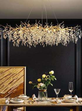 灯奢华室水17575晶豪灯简约大气法式意式客厅美式树枝轻奢卧客厅