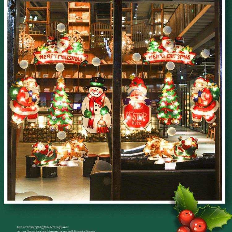 圣诞节d装饰彩灯l品e圣诞树小挂饰挂件布置圣老人小鹿89954麋鹿拉