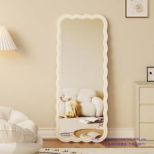 奶形油风全挂身镜家镜用落地镜异镜子壁62683高清穿衣女生卧室试