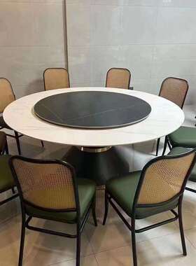 现代简餐约桌餐组合双层转47386盘可椅转旋饭店餐饮业专用圆形大