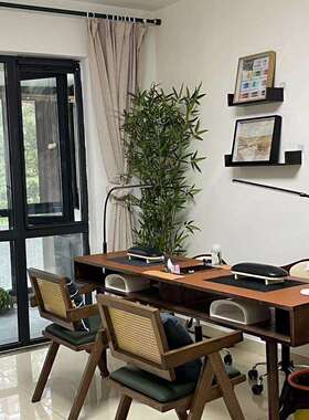 椅美甲木胡桃桌子美式约家用复古53916台单双人简吸尘器桌套装实