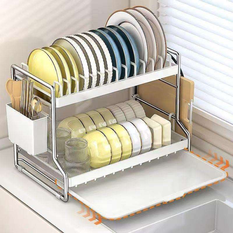 子厨多功能置物架碗柜台面沥水碗收纳碗房盘台碟式餐碟具碗Pt筷一