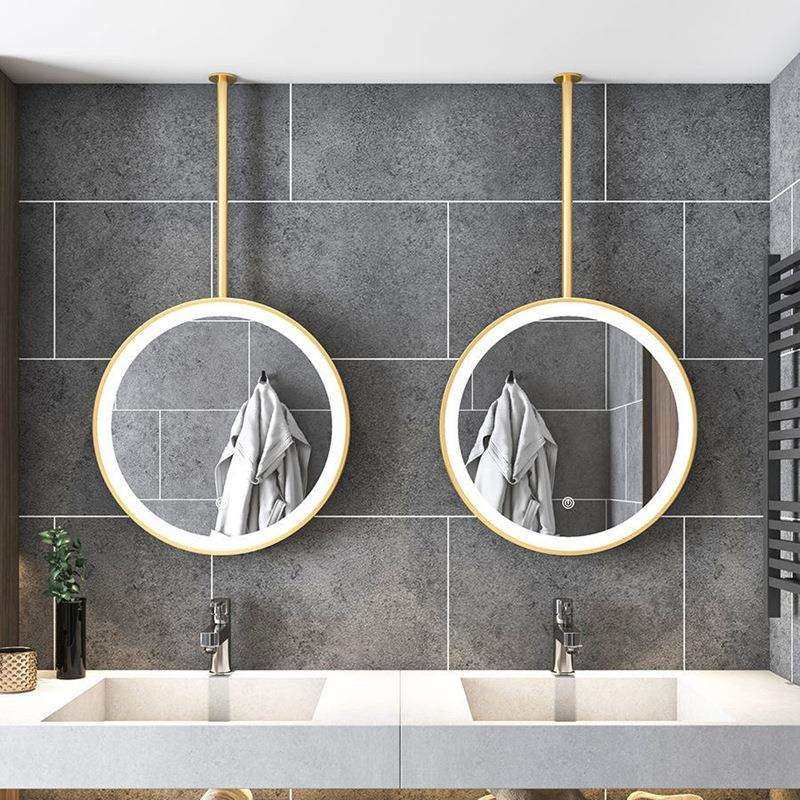 铁艺圆形壁挂镜天花板吊镜卫生间镜子酒宿客镜房民浴室化妆863店,电子/电工,接线端子,淘宝优惠券,粉丝福利购,淘宝优惠卷