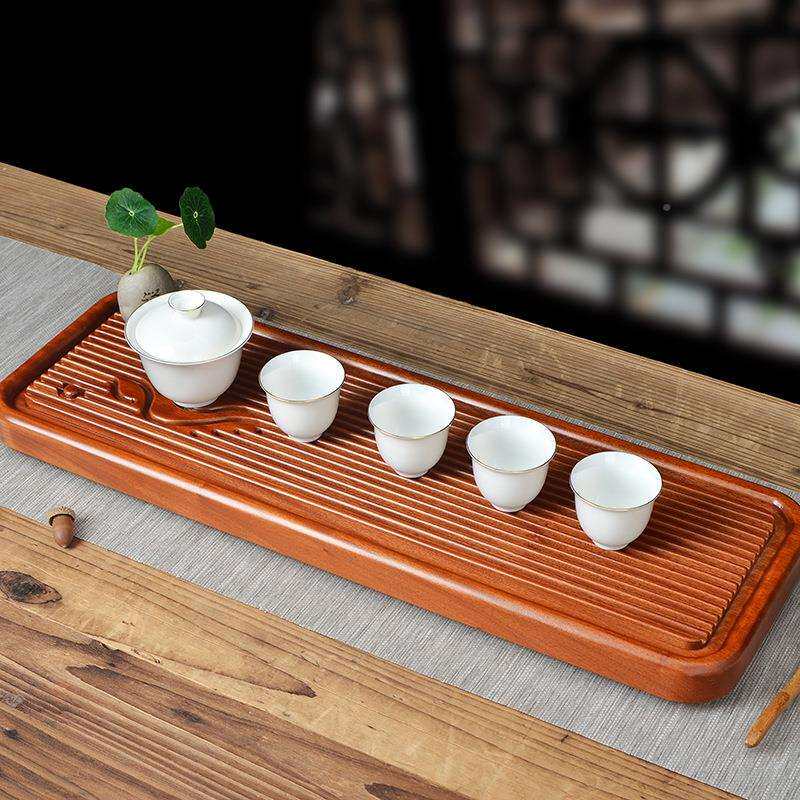 迷小型家用干泡盘排式托盘小茶盘实木干泡台厂福水建花梨木干你家