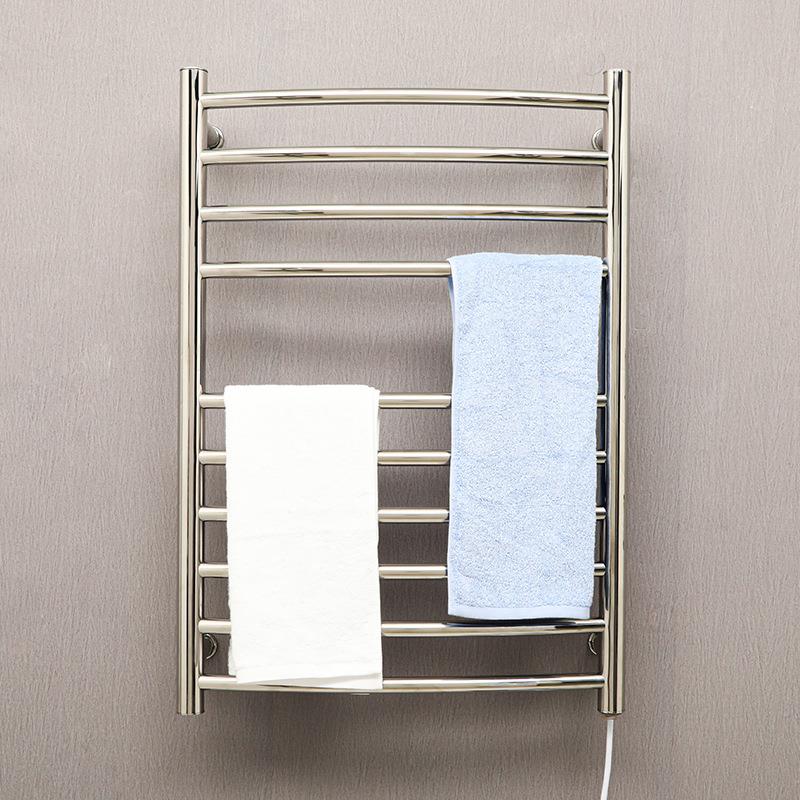 304不锈钢电热毛巾架用卫室生间打孔家加热烘干免浴置物555架子壁