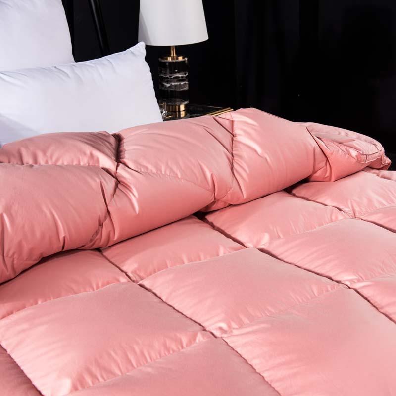全棉高支密贡缎单层高立体羽绒被壳纯绒色立体翻新羽被套SQ-cs001