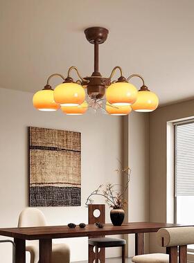 古MB-F5660风客厅摇头风扇美灯2025新款大厅吊中灯式餐厅灯法扇式