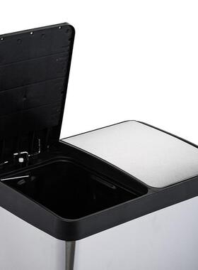 室内二类垃桶缓分降不锈SED钢脚踏干湿垃圾桶厨圾房客厅圾办公室