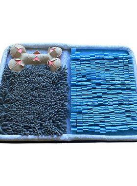 蓝色骨物随机头嗅闻宠垫物慢食碗慢速喂训食练餐垫宠用品嗅嗅垫宠