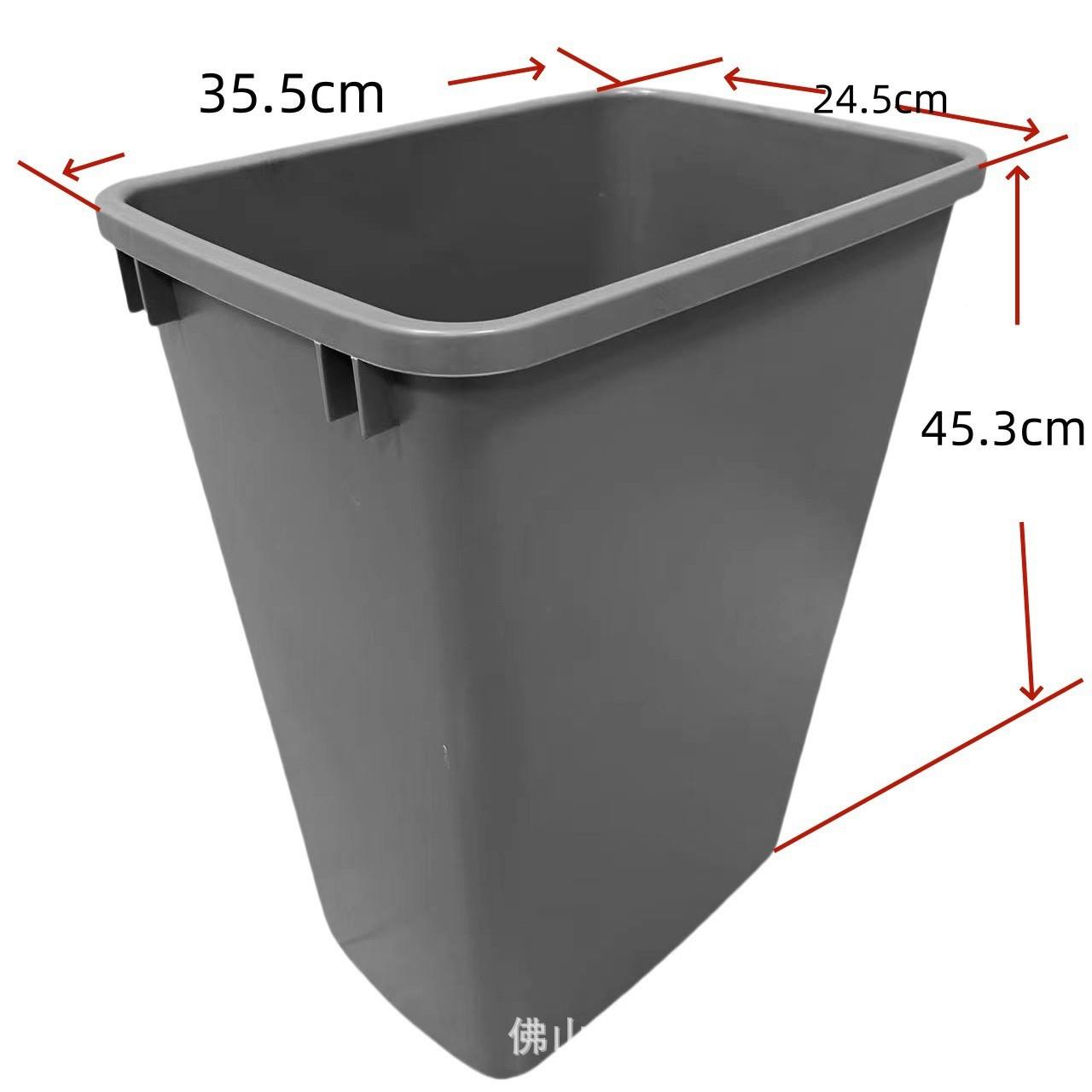 3L酒店客5房防摔耐用用垃圾桶办公室家厕所塑宾料35QT桶馆卫生间