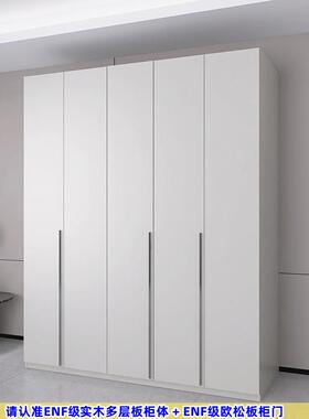 佛山极简约EFN多层实木衣柜奶油EN欧HH-G19顶松F板肤感一门到轻奢