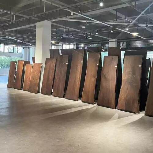 美黑胡桃实长木板茶桌茶台原木客厅大北桌老板DTH书桌大别墅餐桌