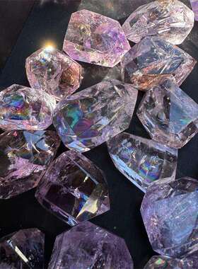 阿斯天莱321654梵透特体天然紫水晶随形彩虹晶石原赛石打磨家居客
