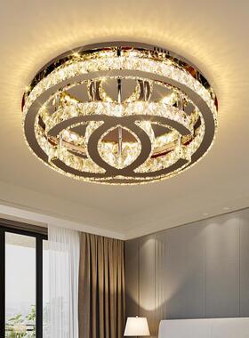 室水晶灯现代简约大31359气奢家用轻灯2025具新款圆形卧吸顶灯房