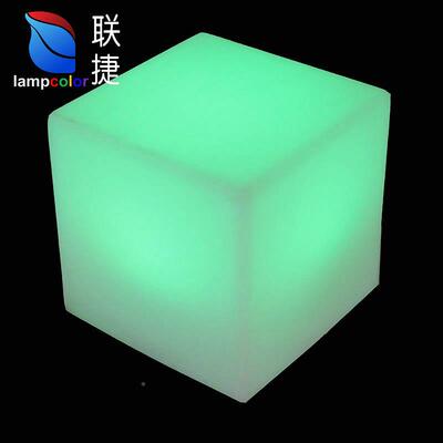 外发光方凳广场LELC-Cu40D多彩立方体装景观灯户饰庭充电遥控院方