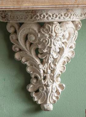 白色美式壁挂式搁板墙上房间装饰收纳架实木一字隔板墙面置物架子