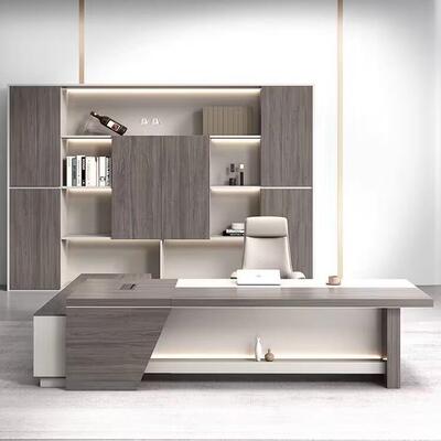 办公桌简约现代办台公室老家具桌椅合经理总裁单人XHV桌子大班板