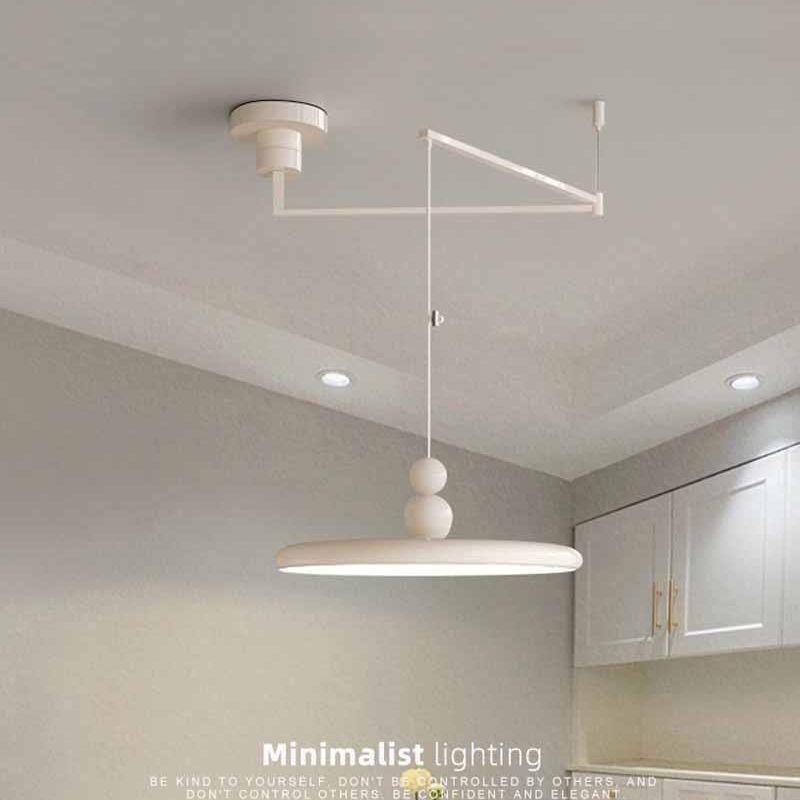 法式摇臂位餐厅吊灯简约现代飞碟餐桌灯可移伸饭小厅灯吧2缩台灯