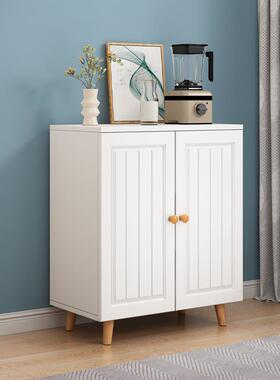 边柜餐靠墙一体简约水柜厨房客厅储物柜多功能柜茶子FS757410柜白