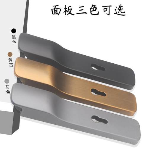 隐形锁静按音压家用门锁用卧室ZBY型通用室内家无把手锁具实木房