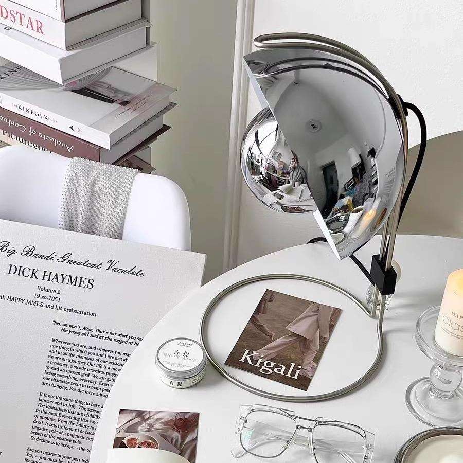 婚中古奶油风丹麦花苞台灯可移位头设计书卧房70565室床VP4氛围房