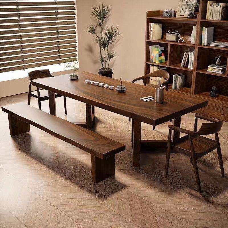 桃南美胡实木客厅泡木桌椅茶原木茶几泡茶长条桌家用工作WHQ台学