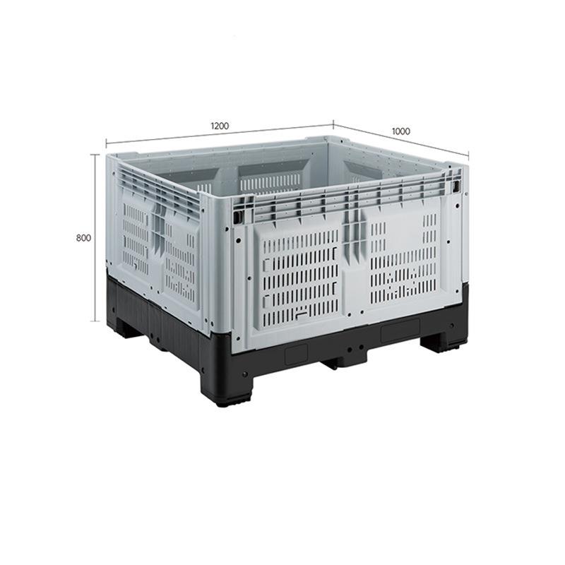 12架1周0折ILQ叠塑料卡板叉箱立库封闭物流箱车托盘货工业转箱新